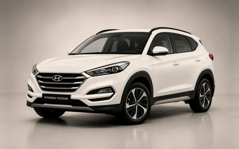 Hyundai Tucson, önden çeyrek açı